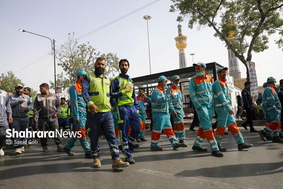 گزارش تصویری | آیین اذن خدمت با حضور نیرو‌های خدمات شهری مشهد (۱۰ اردیبهشت ۱۴۰۴)