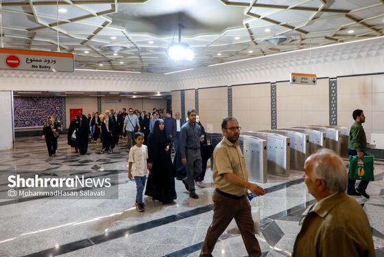 گزارش تصویری | آغاز مسافرگیری فاز یک خط۳ مترو مشهد