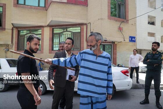 گزارش تصویری | بازسازی صحنه قتل در خیابان شهید کریمی مشهد