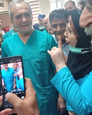 انجام عمل قلب در تبریز توسط پزشکیان + عکس