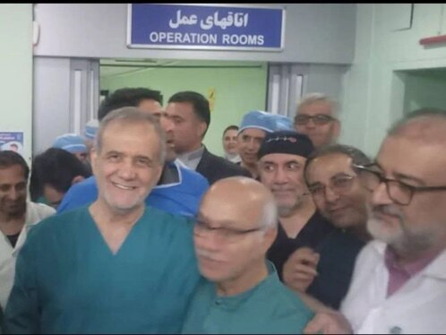 انجام عمل قلب در تبریز توسط پزشکیان + عکس