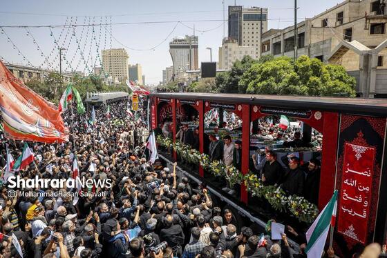 گزارش تصویری | تشییع پیکر مطهر ۱۵ شهید حملات خصمانه اخیر رژیم صهیونیستی به ایران در مشهد مقدس (جمعه ۶ تیر ۱۴۰۴)