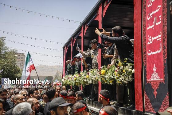 گزارش تصویری | تشییع پیکر مطهر ۱۵ شهید حملات خصمانه اخیر رژیم صهیونیستی به ایران در مشهد مقدس (جمعه ۶ تیر ۱۴۰۴)