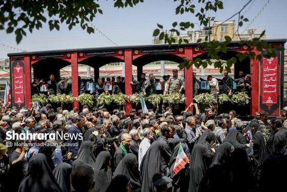 گزارش تصویری | تشییع پیکر مطهر ۱۵ شهید حملات خصمانه اخیر رژیم صهیونیستی به ایران در مشهد مقدس (جمعه ۶ تیر ۱۴۰۴)