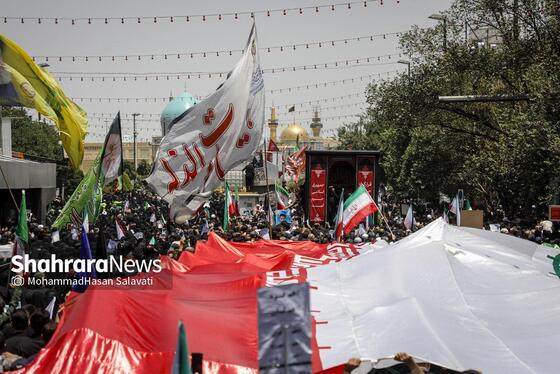 گزارش تصویری | تشییع پیکر مطهر ۱۵ شهید حملات خصمانه اخیر رژیم صهیونیستی به ایران در مشهد مقدس (جمعه ۶ تیر ۱۴۰۴)