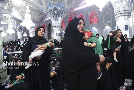 گزارش تصویری | مراسم شیرخوارگان حسینی در حرم امام‌رضا(ع)