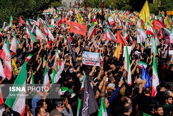 گزارش تصویری | مراسم تشییع پیکر شهدای اقتدار در تهران (۷ تیر ۱۴۰۴)