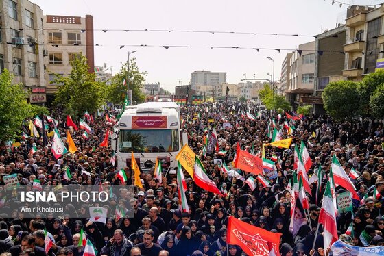 گزارش تصویری | مراسم تشییع پیکر شهدای اقتدار در تهران (۷ تیر ۱۴۰۴)