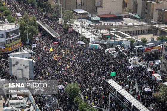 گزارش تصویری | مراسم تشییع پیکر شهدای اقتدار در تهران (۷ تیر ۱۴۰۴)