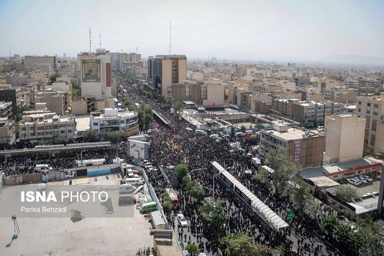 گزارش تصویری | مراسم تشییع پیکر شهدای اقتدار در تهران (۷ تیر ۱۴۰۴)