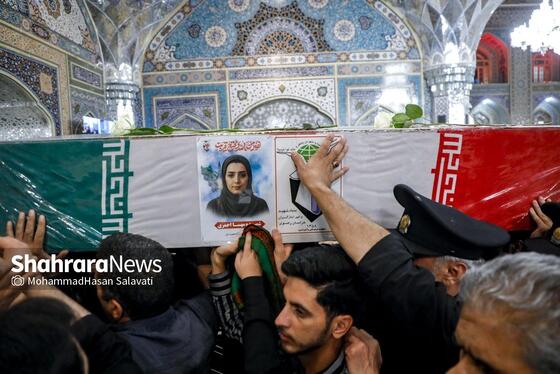 گزارش تصویری | وداع با پیکر مطهر ۴ شهید حمله رژیم صهیونی در حرم مطهر رضوی