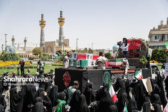 گزارش تصویری | تشییع پیکر ۴ شهید حملات رژیم صهیونیستی، در مشهد (۹ تیر ۱۴۰۴)