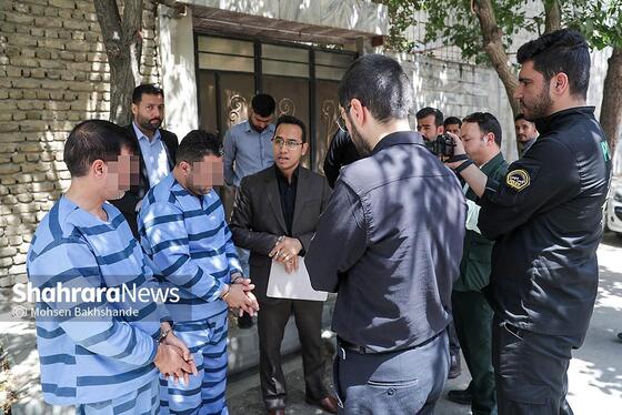 گزارش تصویری | بازسازی صحنه قتل در خیابان خواجه ربیع مشهد