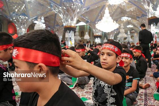 گزارش تصویری | اجتماع نوجوانان عاشورایی در سیزدهمین سوگواره «احلی من العسل» در حرم امام‌رضا(ع)