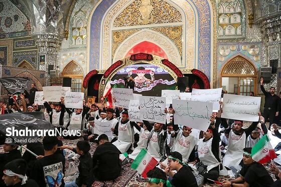 گزارش تصویری | اجتماع نوجوانان عاشورایی در سیزدهمین سوگواره «احلی من العسل» در حرم امام‌رضا(ع)