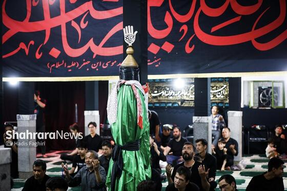 گزارش تصویری | مراسم علم کشیِ مهاجران افغانستانی در گلشهر مشهد