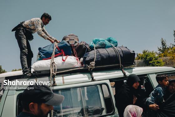 گزارش تصویری | ادامه روند خروج مهاجران افغانستانی غیرمجاز از مرز دوغارون