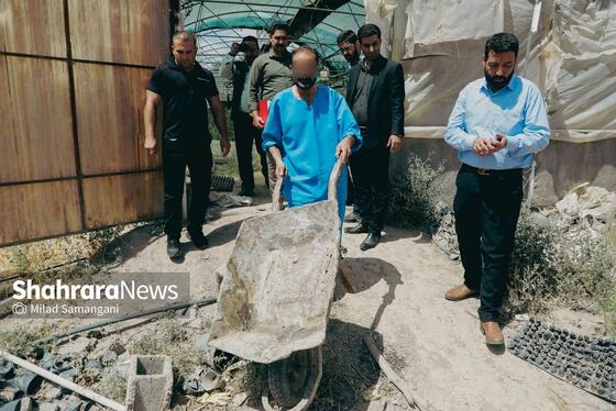گزارش تصویری | بازسازی صحنه قتل صاحب گلخانه در بلوار شاهنامه