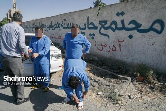 گزارش تصویری | بازسازی صحنه قتل در جاده شهرک صنعتی فردوسی مشهد