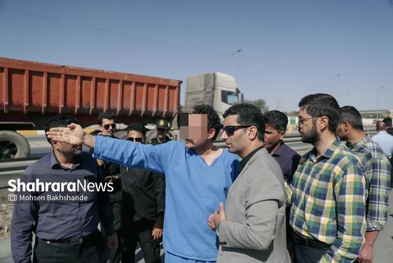 گزارش تصویری | بازسازی صحنه قتل در جاده شهرک صنعتی فردوسی مشهد