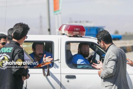 گزارش تصویری | بازسازی صحنه قتل در جاده شهرک صنعتی فردوسی مشهد