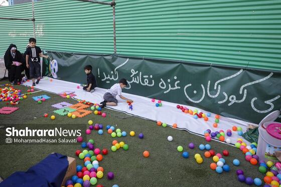 گزارش تصویری | اجتماع بزرگ کودکان و نوجوانان مشهدی در یادبود شهدای کودک و نوجوان ایرانی حمله رژیم صهیونی
