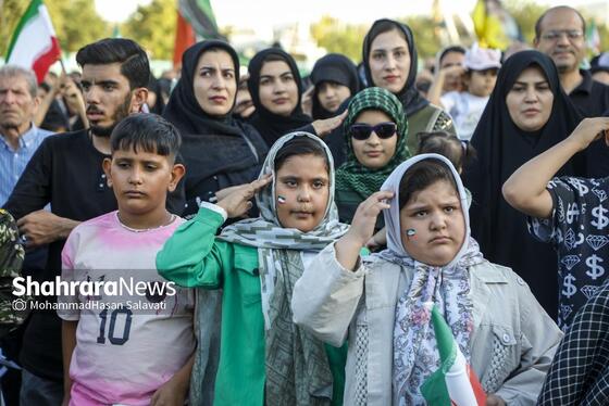 گزارش تصویری | اجتماع بزرگ کودکان و نوجوانان مشهدی در یادبود شهدای کودک و نوجوان ایرانی حمله رژیم صهیونی