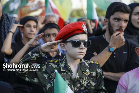 گزارش تصویری | اجتماع بزرگ کودکان و نوجوانان مشهدی در یادبود شهدای کودک و نوجوان ایرانی حمله رژیم صهیونی