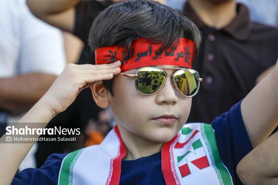 گزارش تصویری | اجتماع بزرگ کودکان و نوجوانان مشهدی در یادبود شهدای کودک و نوجوان ایرانی حمله رژیم صهیونی