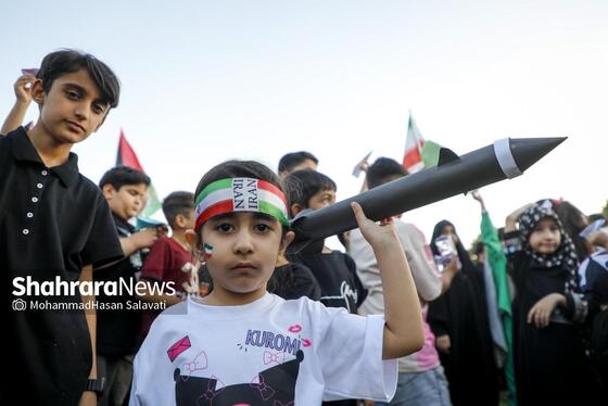 گزارش تصویری | اجتماع بزرگ کودکان و نوجوانان مشهدی در یادبود شهدای کودک و نوجوان ایرانی حمله رژیم صهیونی