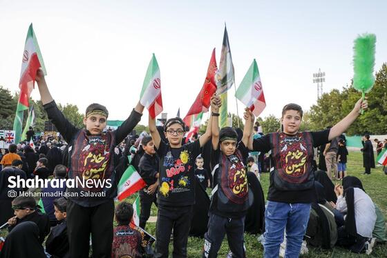 گزارش تصویری | اجتماع بزرگ کودکان و نوجوانان مشهدی در یادبود شهدای کودک و نوجوان ایرانی حمله رژیم صهیونی