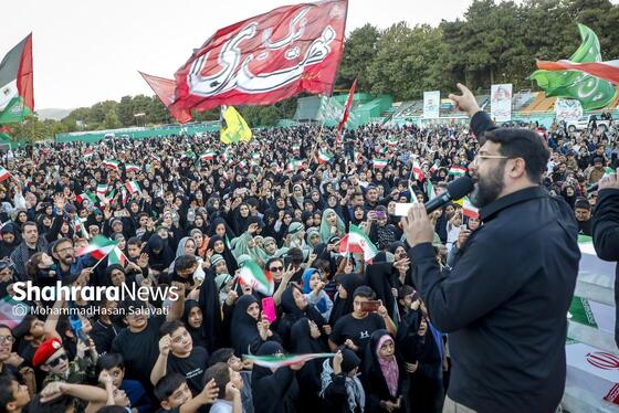 گزارش تصویری | اجتماع بزرگ کودکان و نوجوانان مشهدی در یادبود شهدای کودک و نوجوان ایرانی حمله رژیم صهیونی