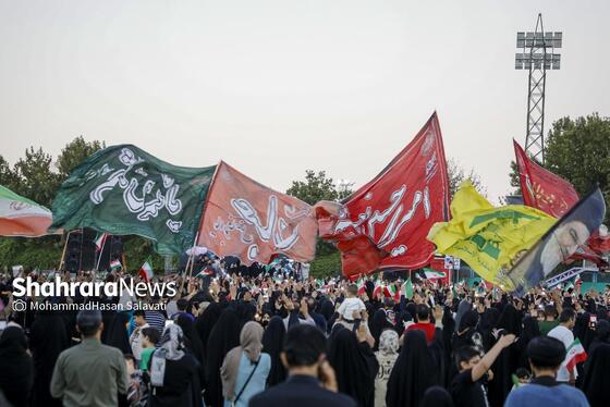 گزارش تصویری | اجتماع بزرگ کودکان و نوجوانان مشهدی در یادبود شهدای کودک و نوجوان ایرانی حمله رژیم صهیونی