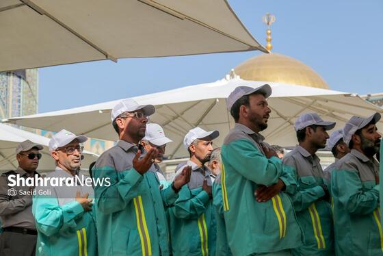 گزارش تصویری | آیین اذن خدمت کاروان خدام الحسین (ع) شهرداری مشهد