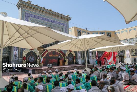 گزارش تصویری | آیین اذن خدمت کاروان خدام الحسین (ع) شهرداری مشهد