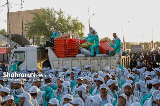 گزارش تصویری | شروع فعالیت و خدمت کاروان شهرداری مشهد در شهر نجف اشرف