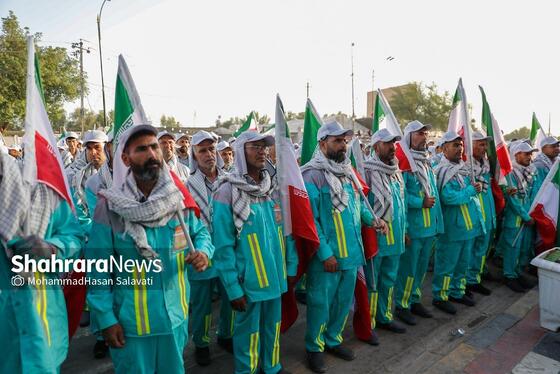 گزارش تصویری | شروع فعالیت و خدمت کاروان شهرداری مشهد در شهر نجف اشرف