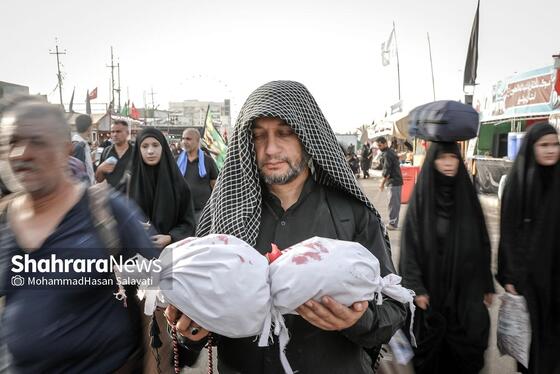 گزارش تصویری | در مسیر کربلا، به یاد کودکان غزه
