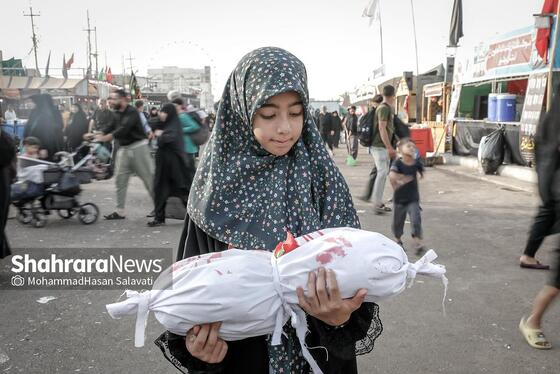 گزارش تصویری | در مسیر کربلا، به یاد کودکان غزه