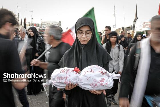 گزارش تصویری | در مسیر کربلا، به یاد کودکان غزه