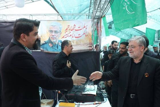 گزارش تصویری | بازدید شهردار مشهدمقدس از ایستگاه استقبال از زائران پیاده منطقه ۱۲