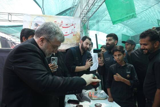 گزارش تصویری | بازدید شهردار مشهدمقدس از ایستگاه استقبال از زائران پیاده منطقه ۱۲
