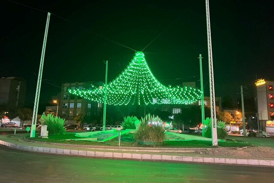 مشهد به رنگ سبز درآمد + تصاویر