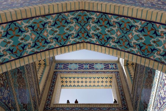 گزارش تصویری | نقش نام پیامبر اکرم در حرم مطهر رضوی