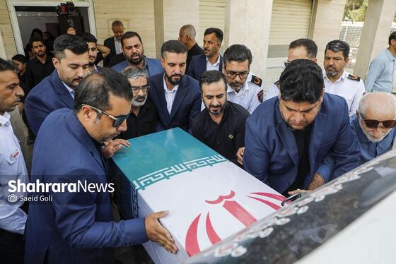 گزارش تصویری | مراسم تشییع پیکر آتش‌نشان فداکار «شهید رضا فخریان» در مشهد