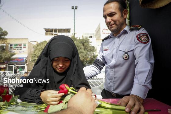گزارش تصویری | مراسم تشییع پیکر آتش‌نشان فداکار «شهید رضا فخریان» در مشهد