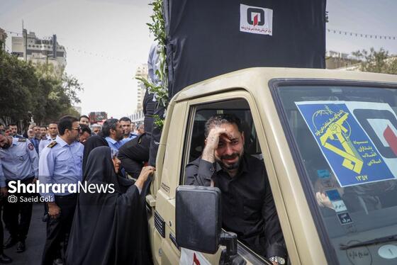 گزارش تصویری | مراسم تشییع پیکر آتش‌نشان فداکار «شهید رضا فخریان» در مشهد
