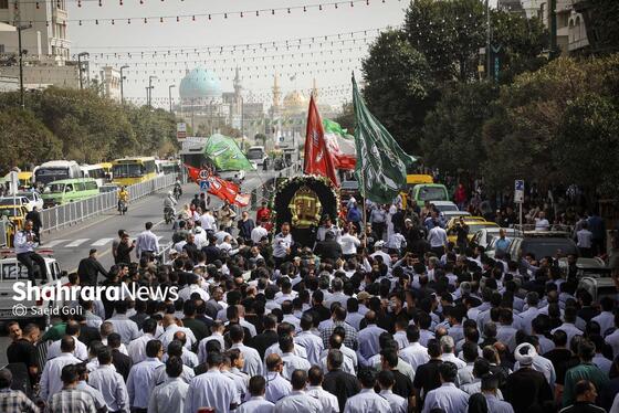 گزارش تصویری | مراسم تشییع پیکر آتش‌نشان فداکار «شهید رضا فخریان» در مشهد