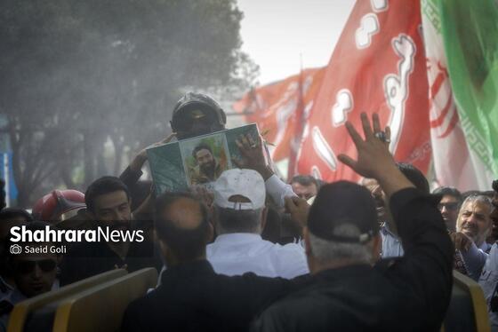 گزارش تصویری | مراسم تشییع پیکر آتش‌نشان فداکار «شهید رضا فخریان» در مشهد