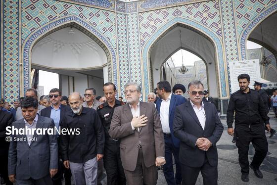 گزارش تصویری | مراسم تشییع پیکر آتش‌نشان فداکار «شهید رضا فخریان» در مشهد